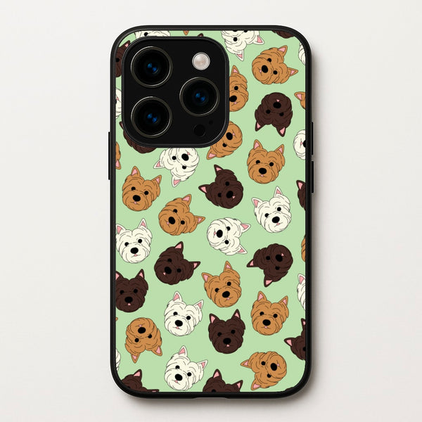 Border Terrier Pattern - Dog Patterns Phone Case for iPhone 14 Pro Max