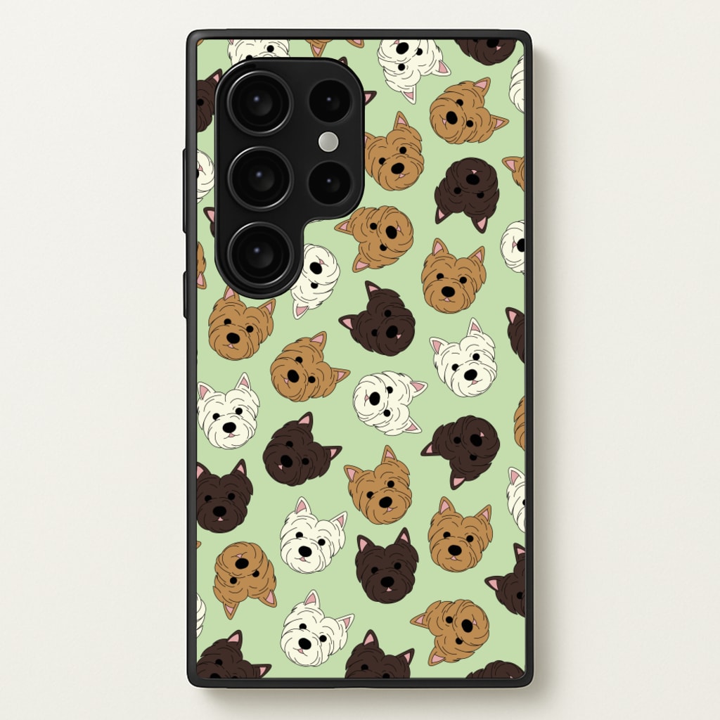 Border Terrier Pattern - Dog Patterns Phone Case for Galaxy S24 Ultra