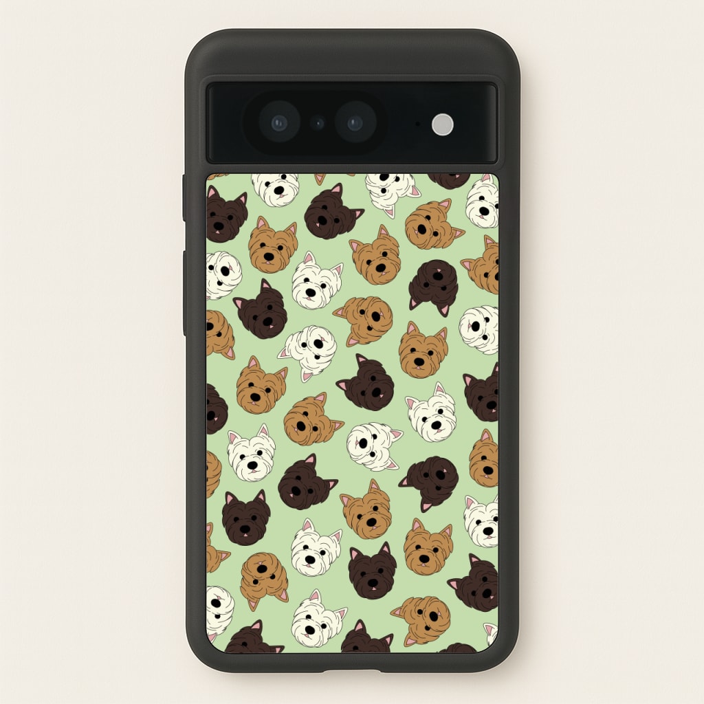 Border Terrier Pattern - Dog Patterns Phone Case for Google Pixel 8