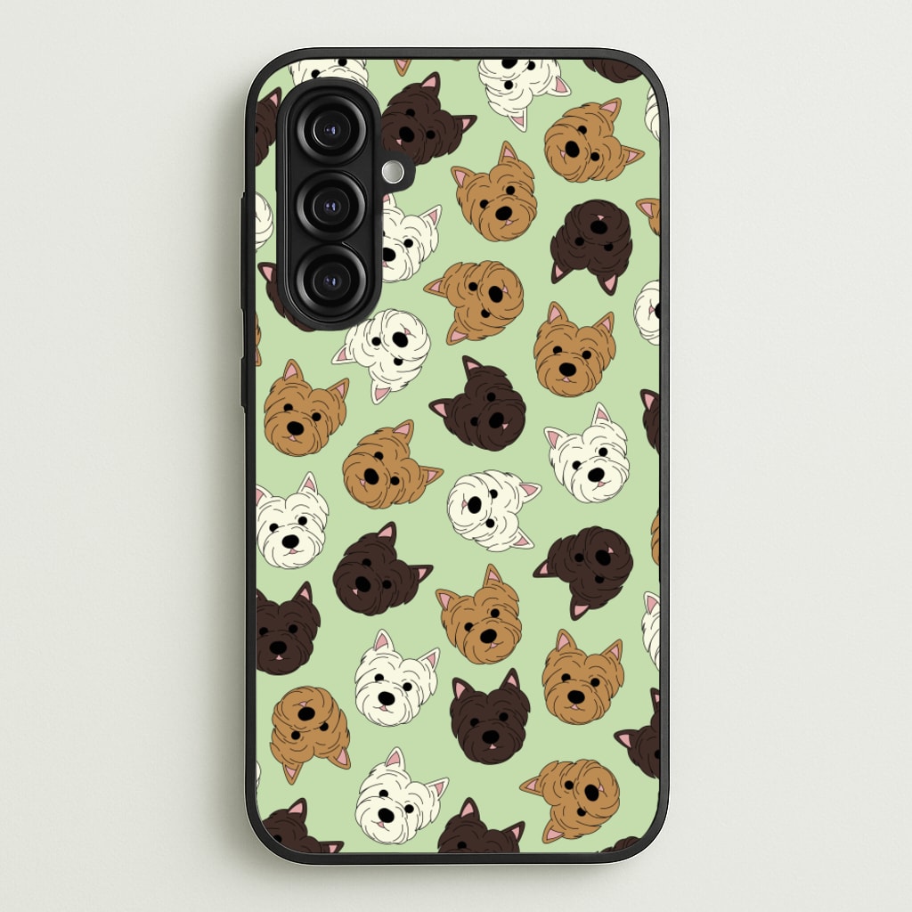 Border Terrier Pattern - Dog Patterns Phone Case for Galaxy A16