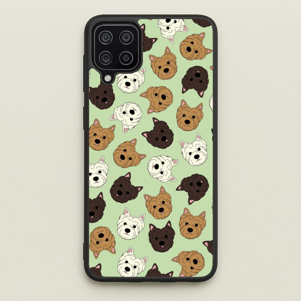 Border Terrier Pattern - Dog Patterns Phone Case for Galaxy A12