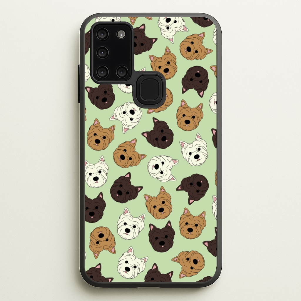 Border Terrier Pattern - Dog Patterns Phone Case for Galaxy A21s