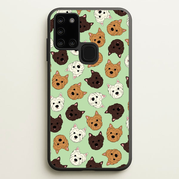 Border Terrier Pattern - Dog Patterns Phone Case for Galaxy A21s