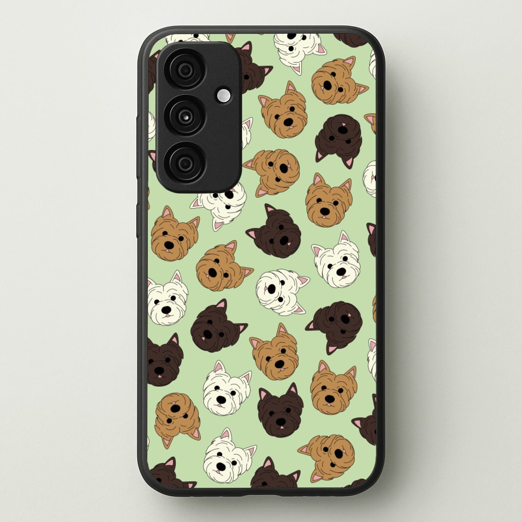 Border Terrier Pattern - Dog Patterns Phone Case for Galaxy A55