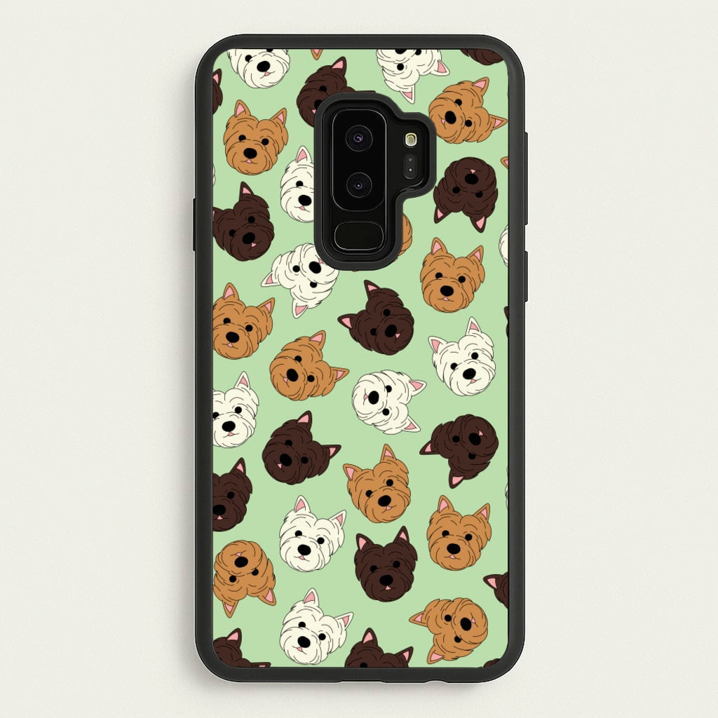 Border Terrier Pattern - Dog Patterns Phone Case for Galaxy S9 Plus