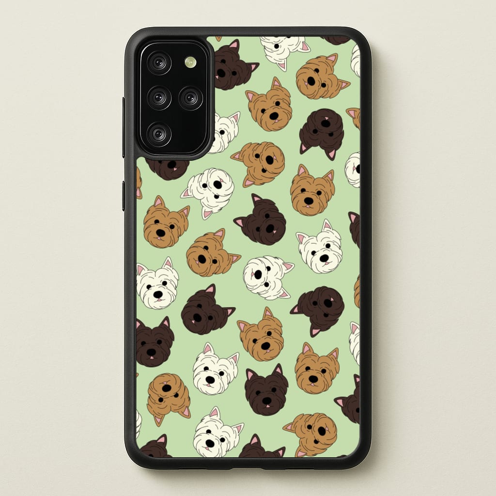 Border Terrier Pattern - Dog Patterns Phone Case for Galaxy S20 Plus