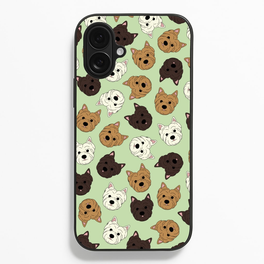 Border Terrier Pattern - Dog Patterns Phone Case for iPhone 16 Plus