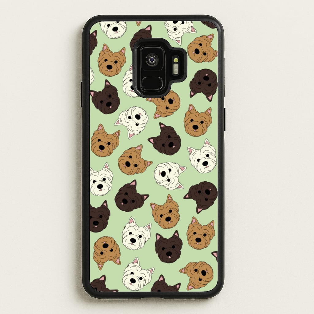 Border Terrier Pattern - Dog Patterns Phone Case for Galaxy S9