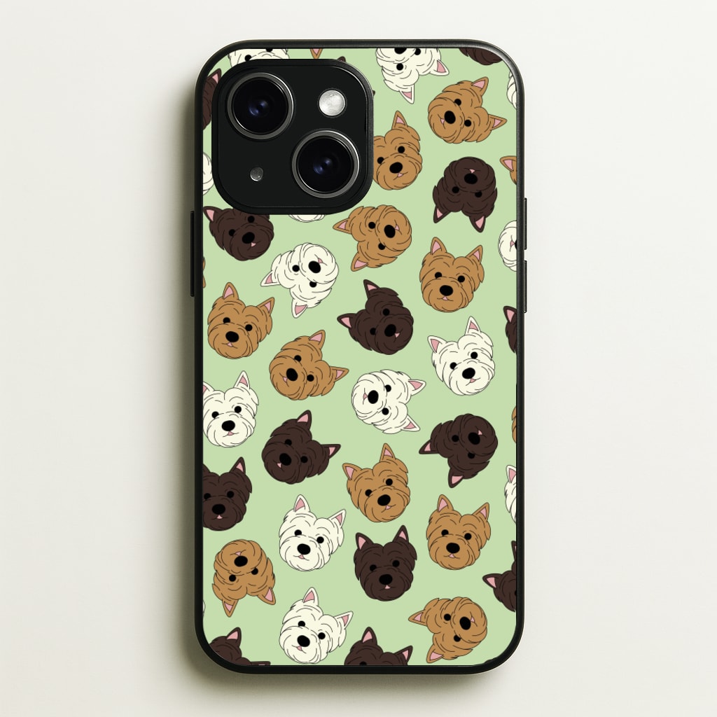 Border Terrier Pattern - Dog Patterns Phone Case for iPhone 15