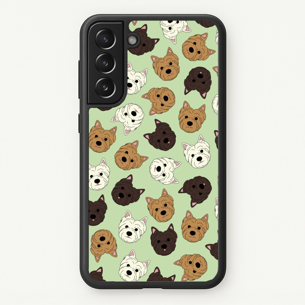 Border Terrier Pattern - Dog Patterns Phone Case for Galaxy S22