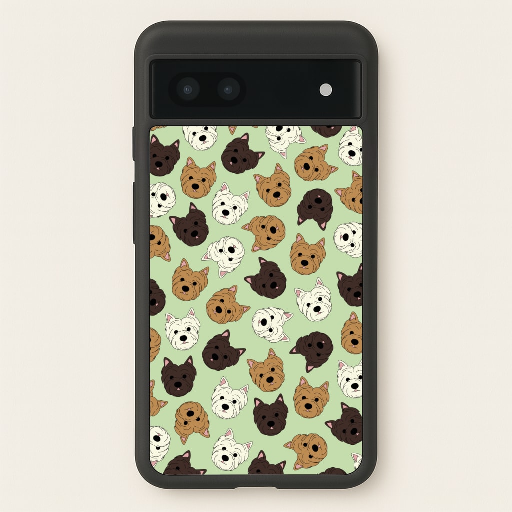 Border Terrier Pattern - Dog Patterns Phone Case for Google Pixel 7a