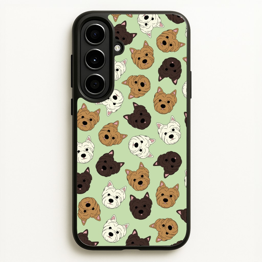 Border Terrier Pattern - Dog Patterns Phone Case for Galaxy A56