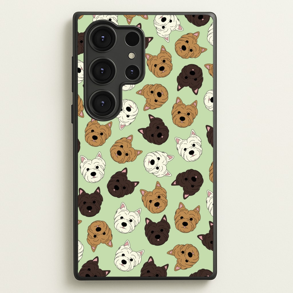 Border Terrier Pattern - Dog Patterns Phone Case for Galaxy S25 Ultra