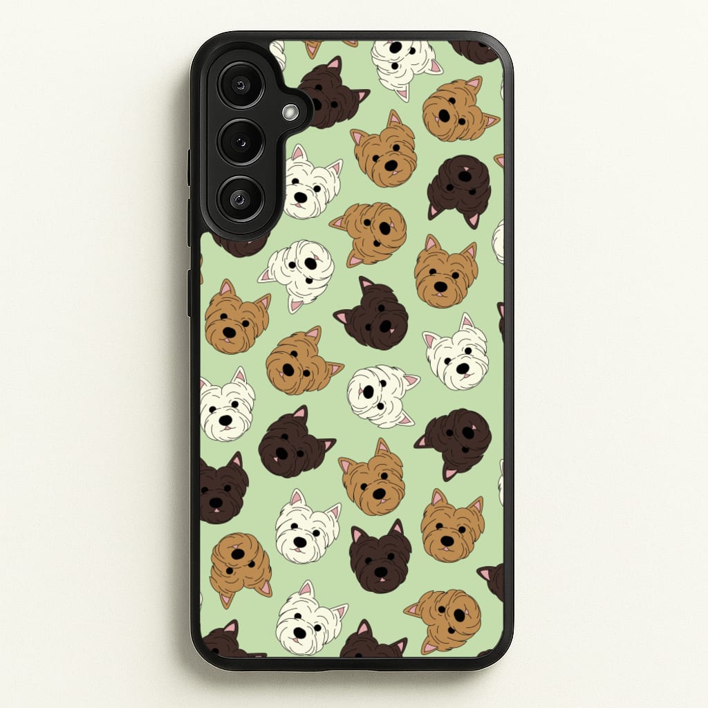 Border Terrier Pattern - Dog Patterns Phone Case for Galaxy A34