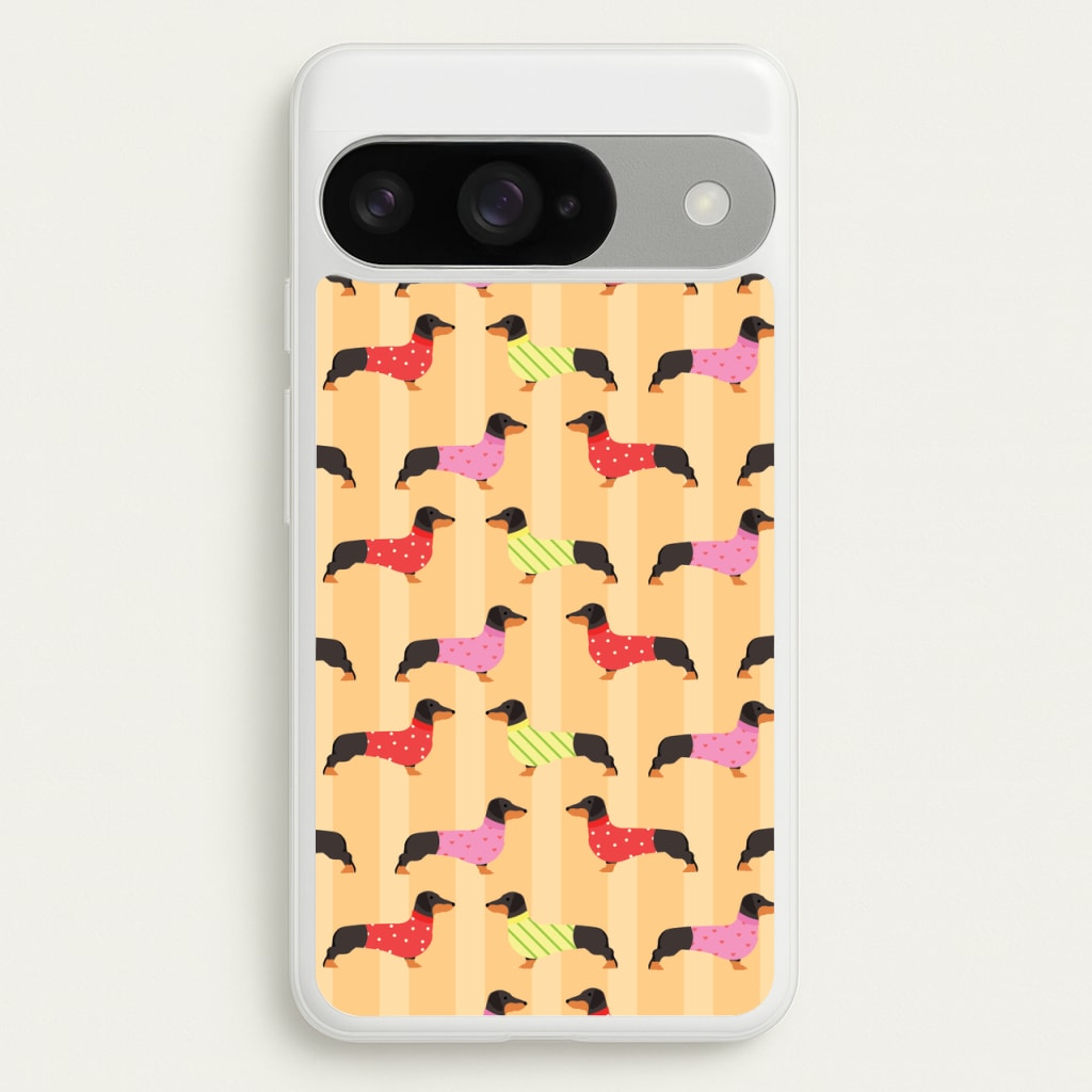 Dachshunds In Sweaters Pattern Phone Case for Google Pixel 10 / 10 Pro