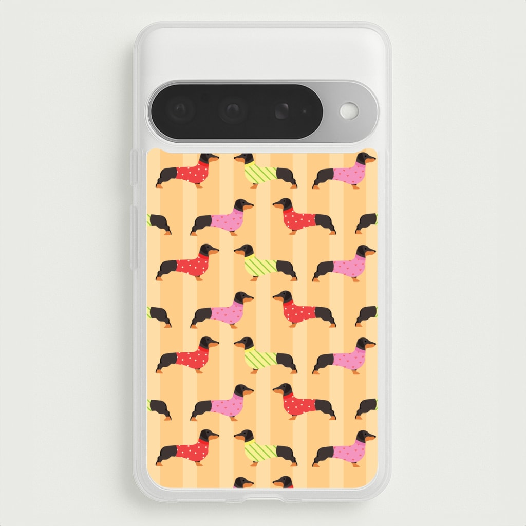 Dachshunds In Sweaters Pattern Phone Case for Google Pixel 10 Pro XL