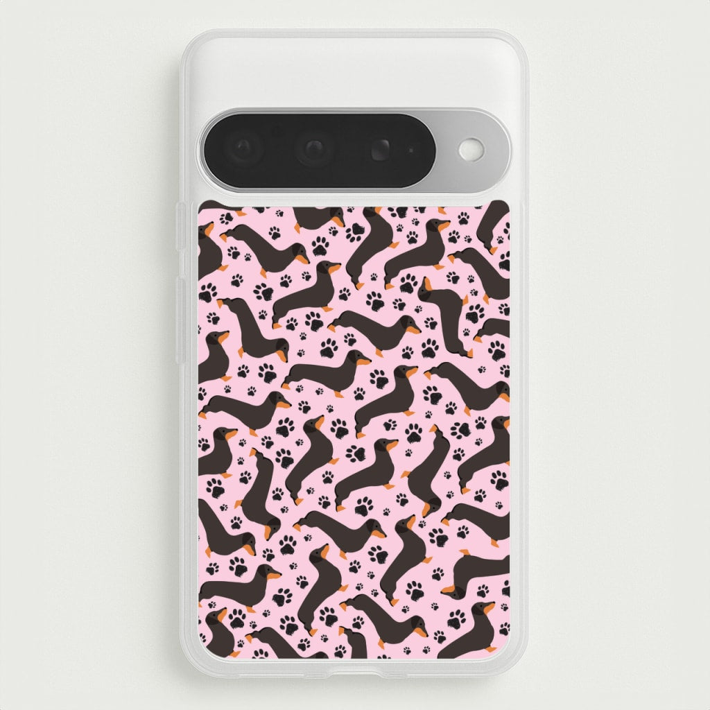 Dachschunds And Paws Pattern Phone Case for Google Pixel 10 Pro XL