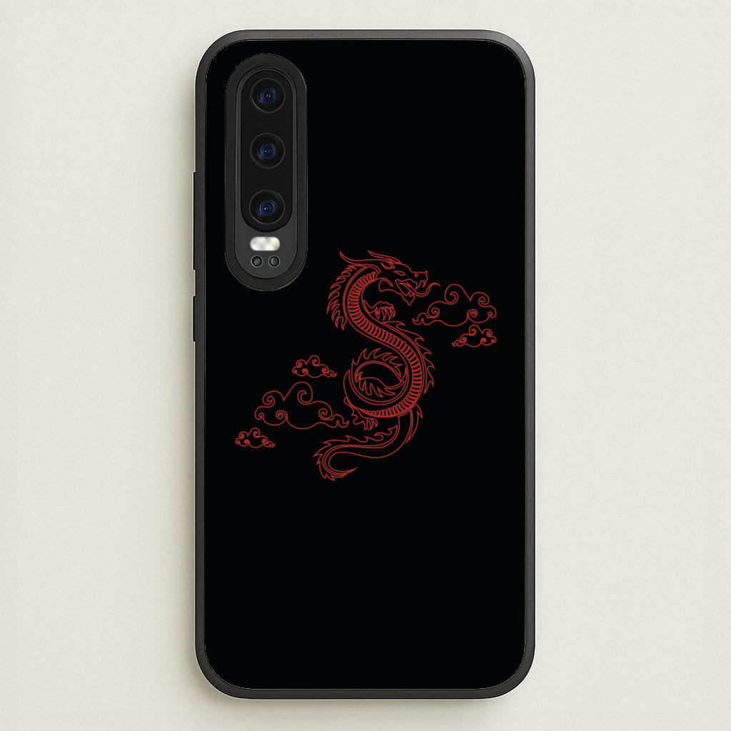 Red - Dragon Patterns - Dragon Patterns Phone Case for Huawei P30