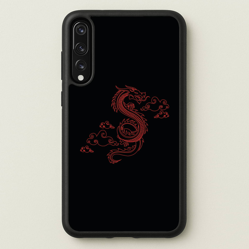 Red - Dragon Patterns - Dragon Patterns Phone Case for Huawei P20 Pro