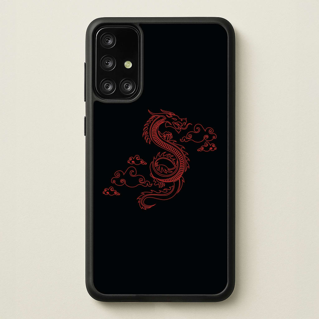 Red - Dragon Patterns - Dragon Patterns Phone Case for Galaxy A71