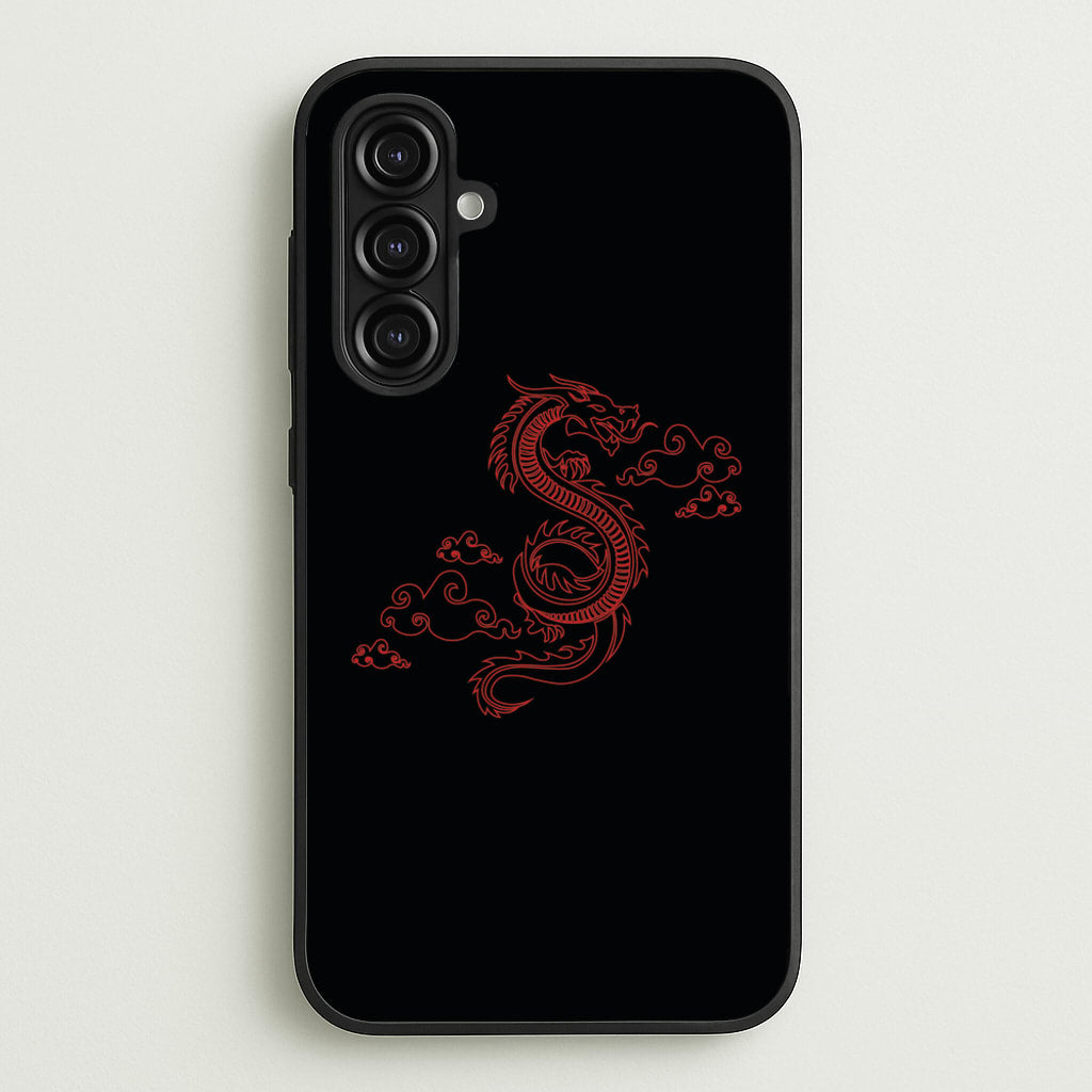 Red - Dragon Patterns - Dragon Patterns Phone Case for Galaxy A16