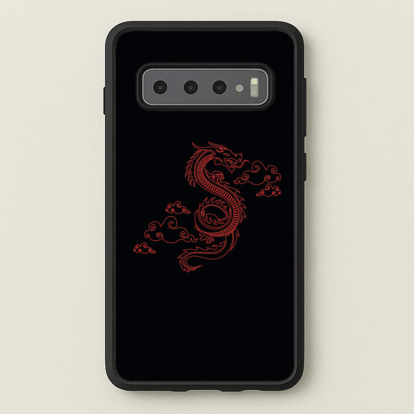 Red - Dragon Patterns - Dragon Patterns Phone Case for Galaxy S10 Plus