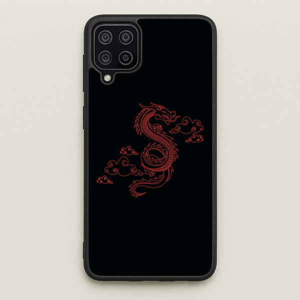 Red - Dragon Patterns - Dragon Patterns Phone Case for Galaxy A12
