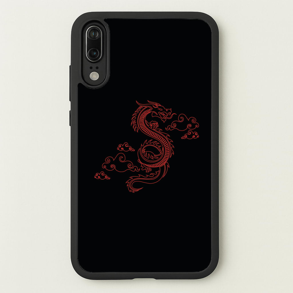 Red - Dragon Patterns - Dragon Patterns Phone Case for Huawei P20