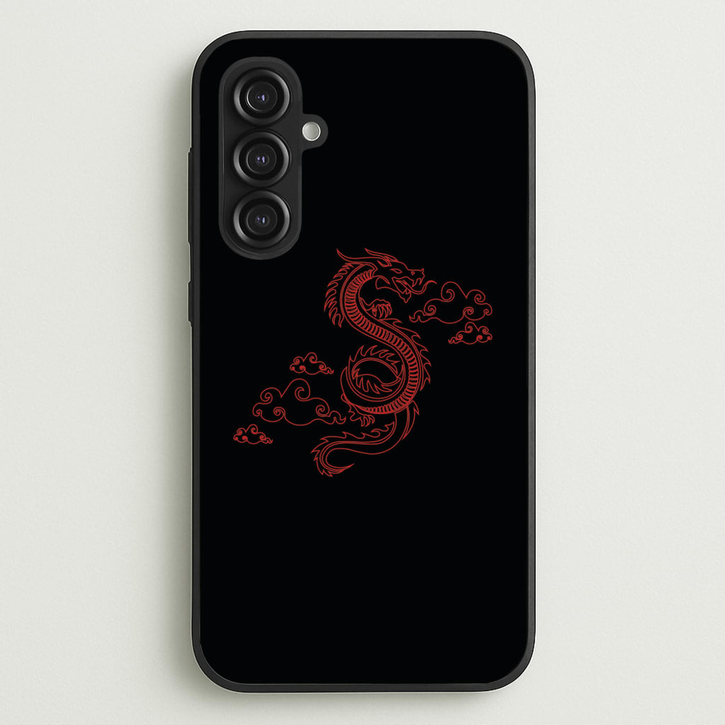 Red - Dragon Patterns - Dragon Patterns Phone Case for Galaxy S23FE