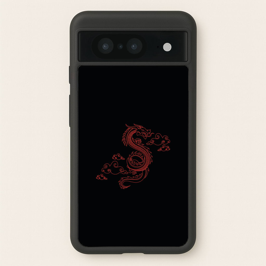 Red - Dragon Patterns - Dragon Patterns Phone Case for Google Pixel 8