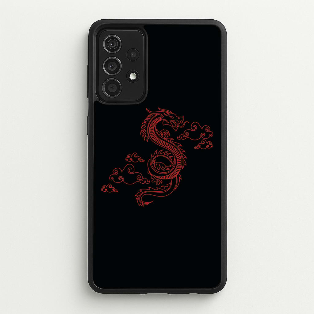 Red - Dragon Patterns - Dragon Patterns Phone Case for Galaxy A52 / A52s