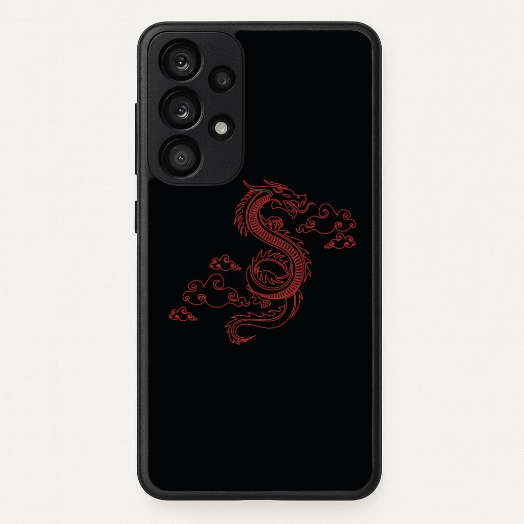 Red - Dragon Patterns - Dragon Patterns Phone Case for Galaxy A53