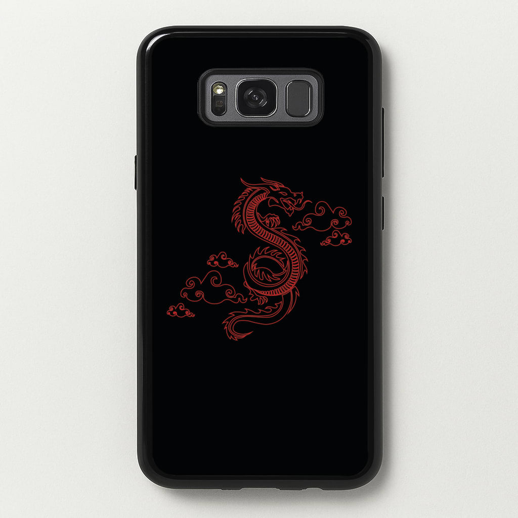 Red - Dragon Patterns - Dragon Patterns Phone Case for Galaxy S8