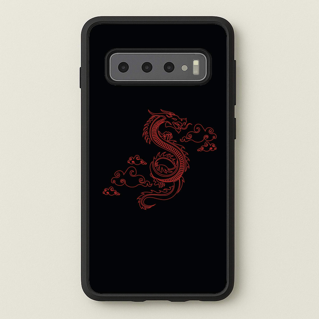 Red - Dragon Patterns - Dragon Patterns Phone Case for Galaxy S10