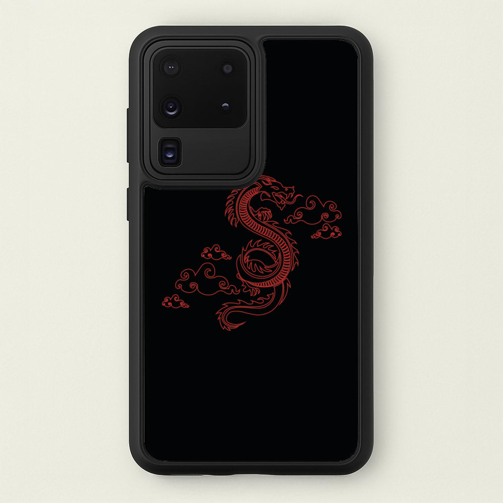 Red - Dragon Patterns - Dragon Patterns Phone Case for Galaxy S20 Ultra