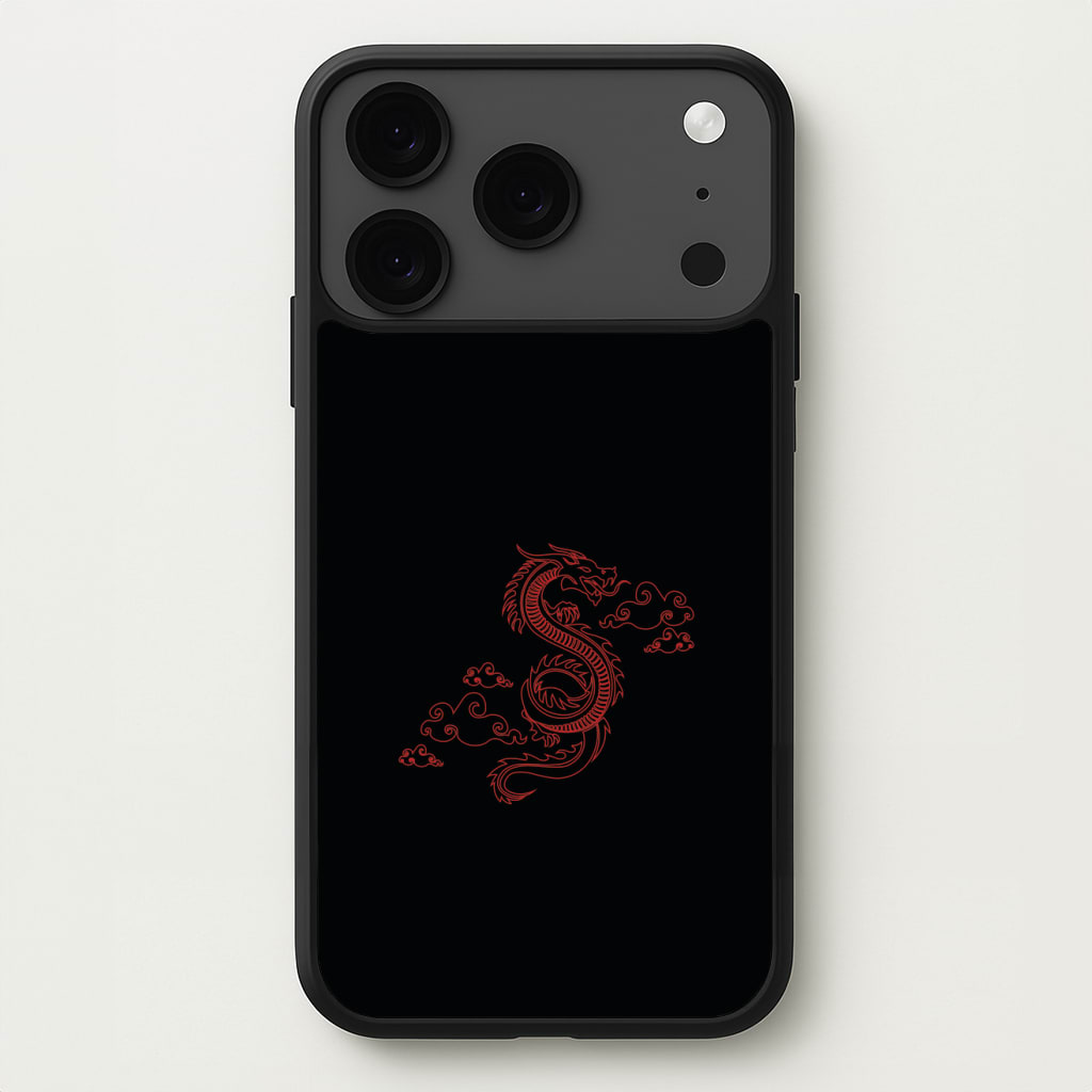 Red - Dragon Patterns Phone Case for iPhone 17 Pro Max