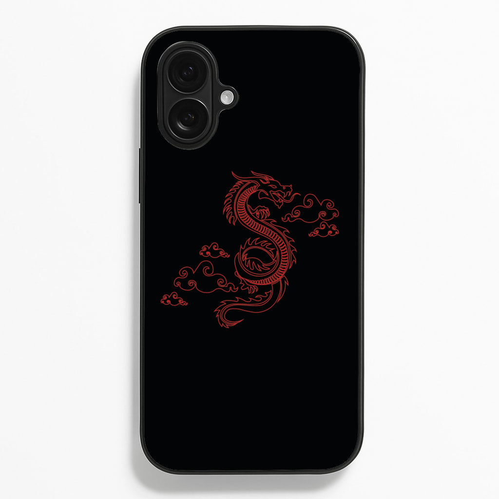 Red - Dragon Patterns - Dragon Patterns Phone Case for iPhone 16 Plus