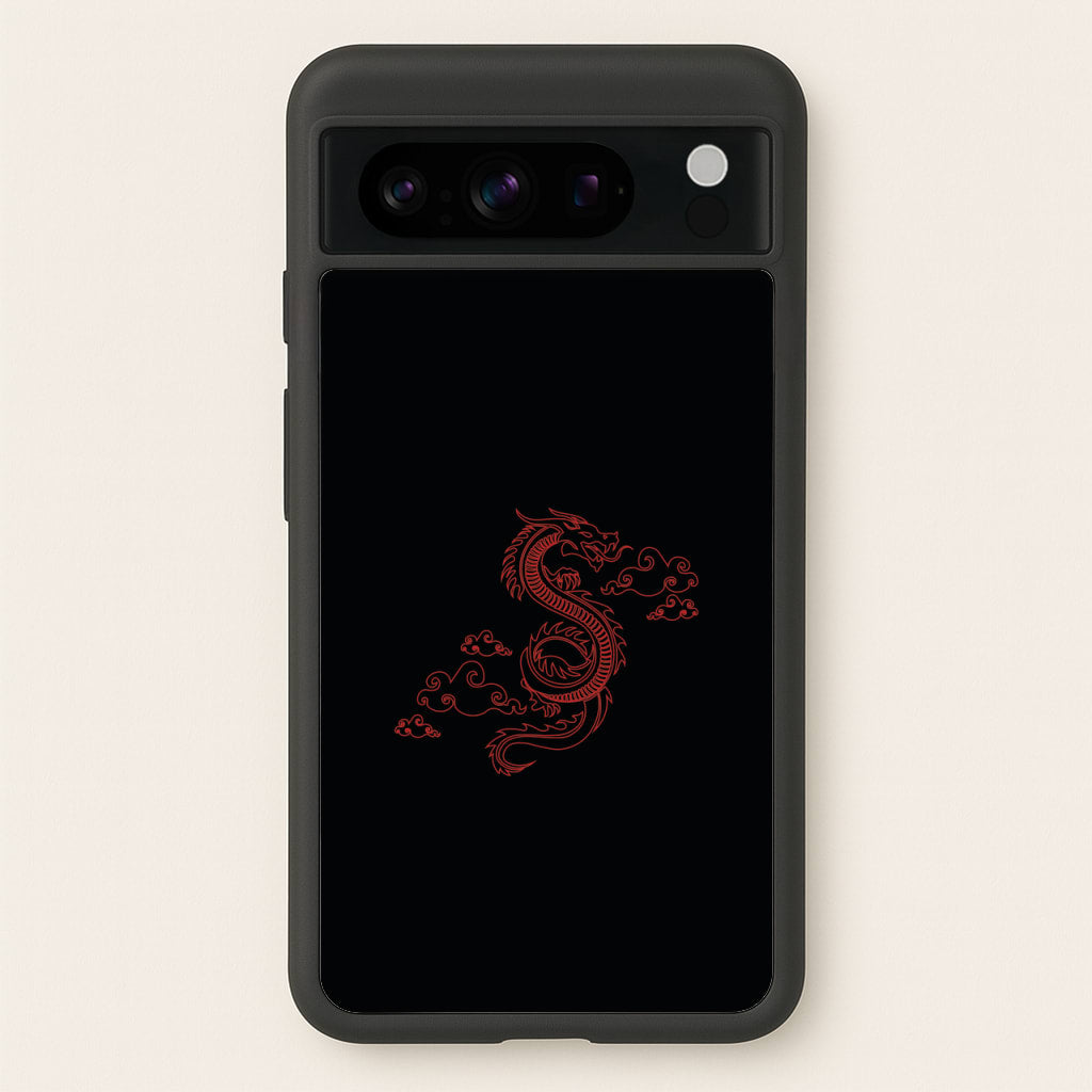Red - Dragon Patterns - Dragon Patterns Phone Case for Google Pixel 8 Pro