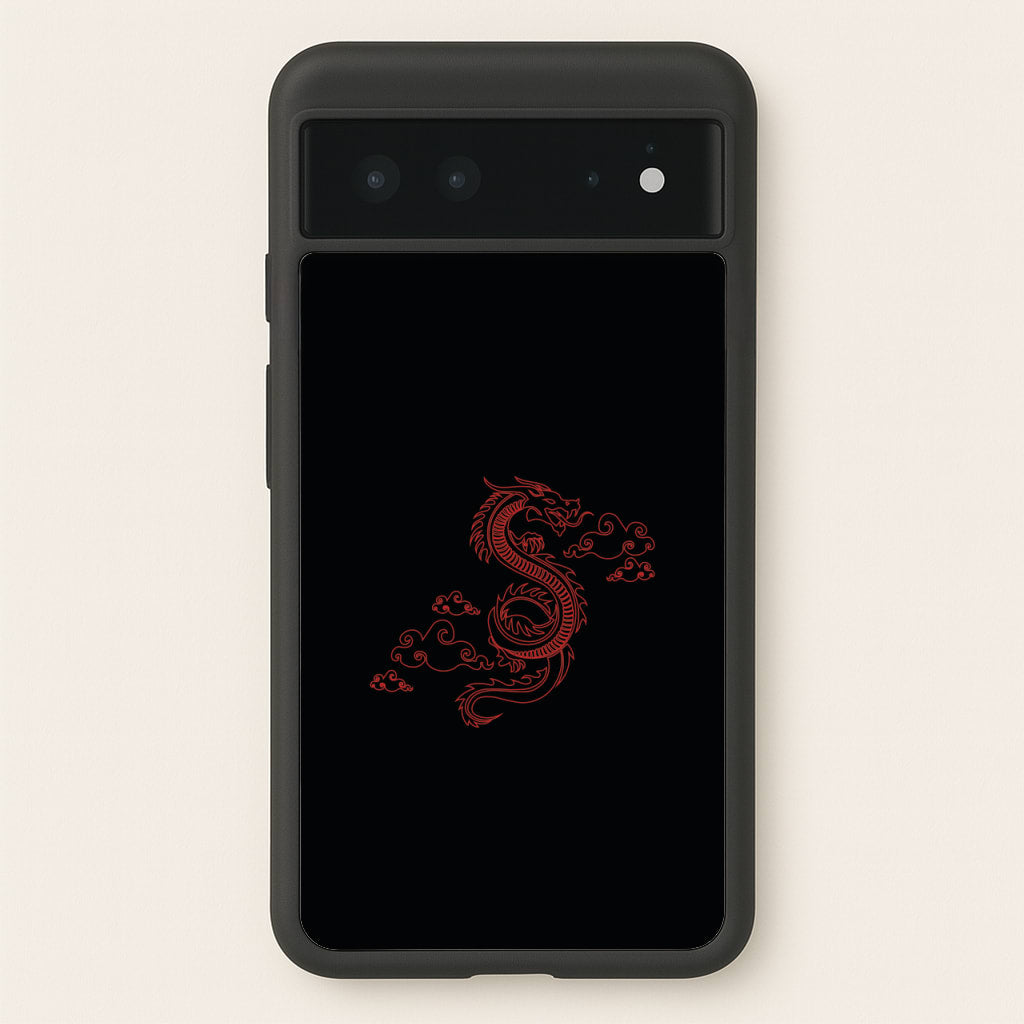 Red - Dragon Patterns - Dragon Patterns Phone Case for Google Pixel 6