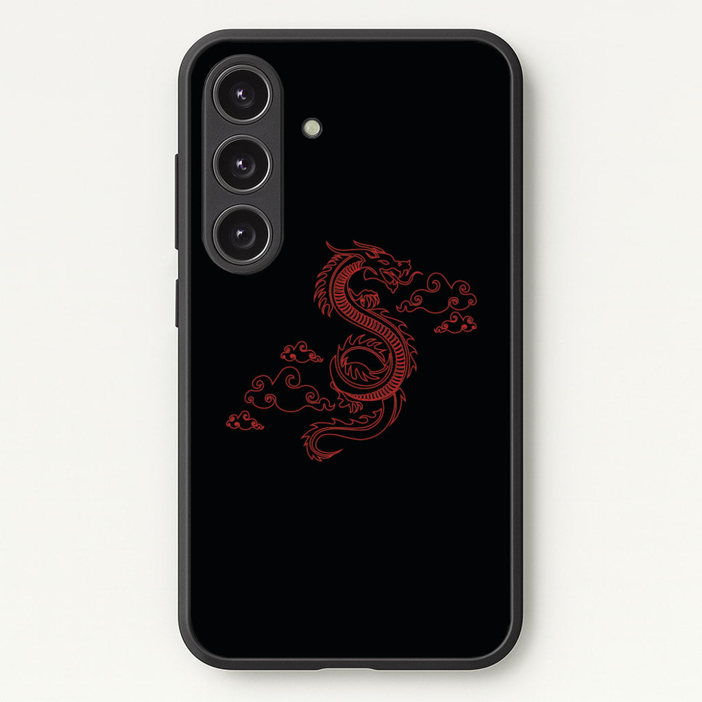 Red - Dragon Patterns - Dragon Patterns Phone Case for Galaxy S25