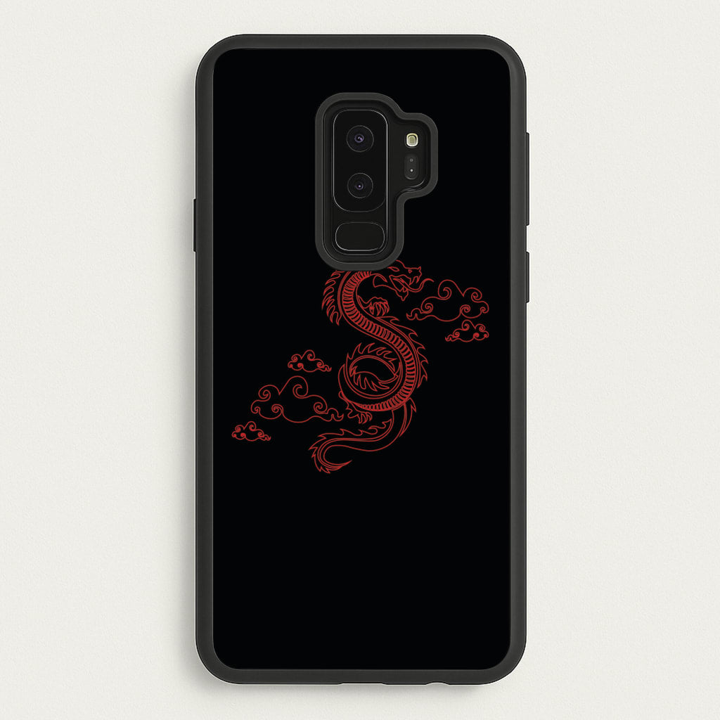 Red - Dragon Patterns - Dragon Patterns Phone Case for Galaxy S9 Plus
