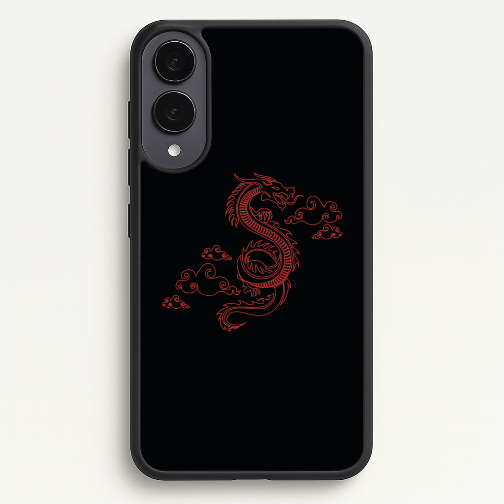 Red - Dragon Patterns - Dragon Patterns Phone Case for Galaxy S25 Edge