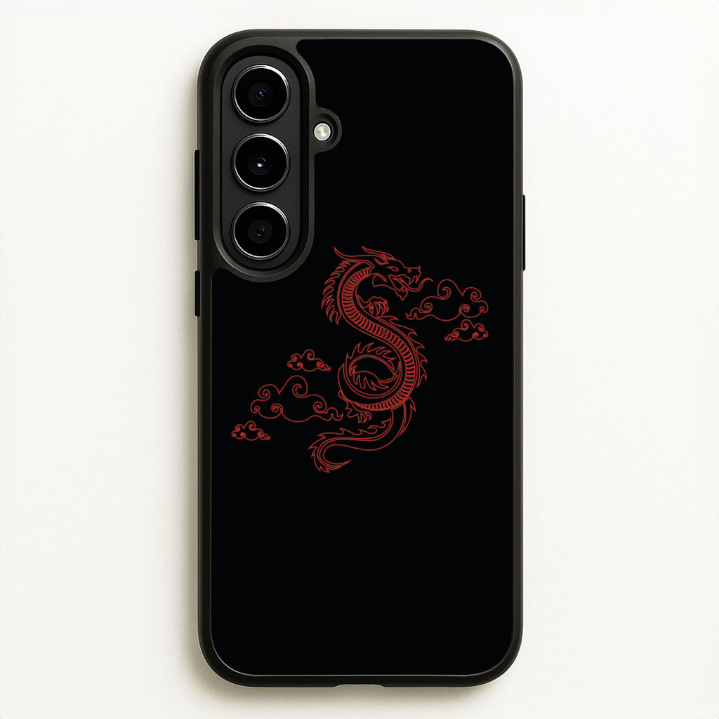 Red - Dragon Patterns - Dragon Patterns Phone Case for Galaxy A56