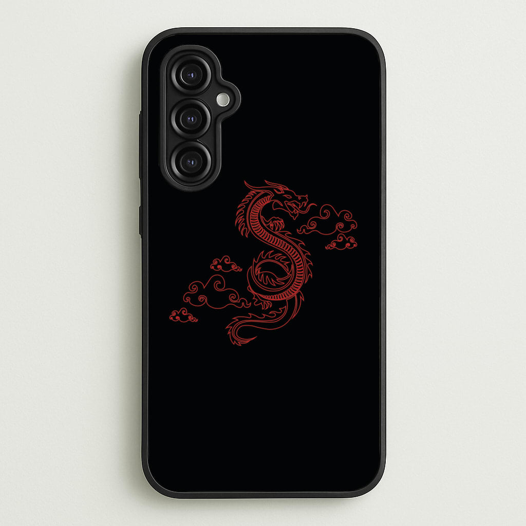 Red - Dragon Patterns - Dragon Patterns Phone Case for Galaxy A14