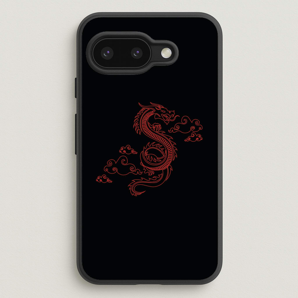 Red - Dragon Patterns - Dragon Patterns Phone Case for Google Pixel 9a