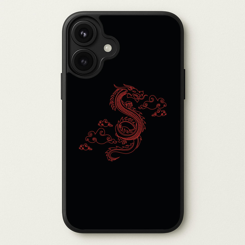 Red - Dragon Patterns Phone Case for iPhone 17