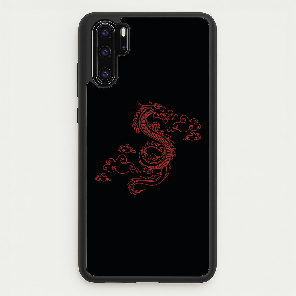 Red - Dragon Patterns - Dragon Patterns Phone Case for Huawei P30 Pro