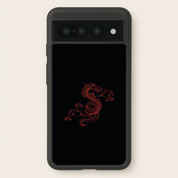 Red - Dragon Patterns - Dragon Patterns Phone Case for Google Pixel 7 Pro