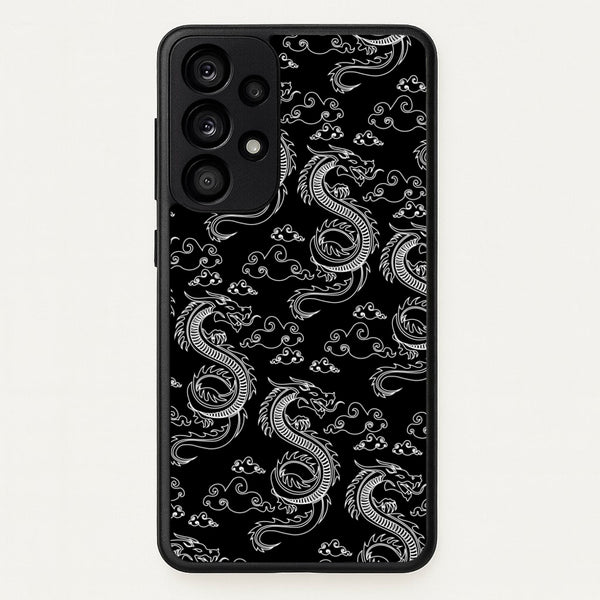 Black And White Dragon Pattern - Dragon Patterns Phone Case for Galaxy A33