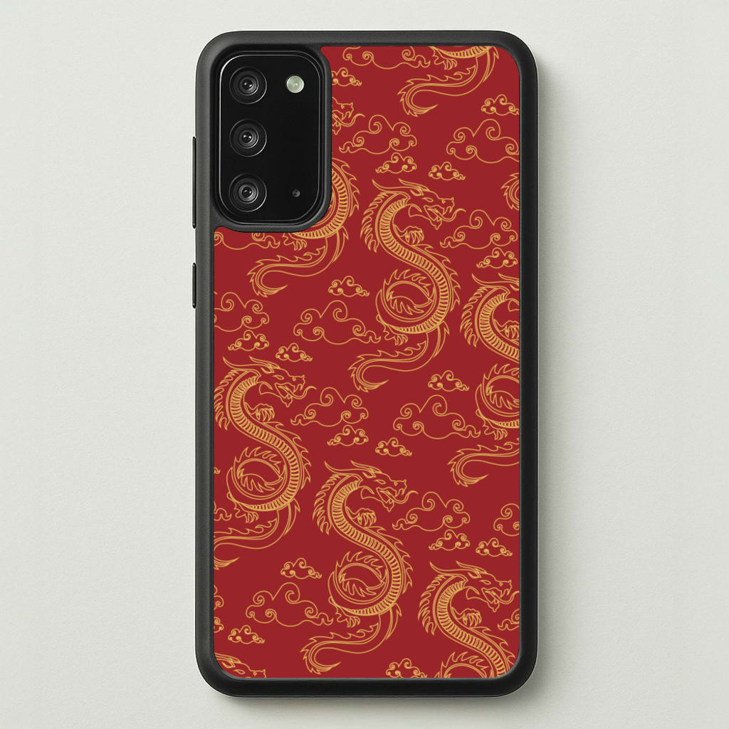 Red And Gold Dragon Pattern - Dragon Patterns Phone Case for Galaxy Note 20